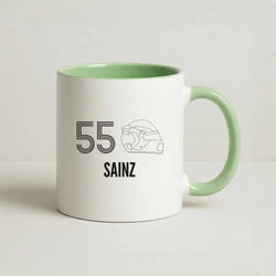 Sainz Helmet 2026 Coffee Green Mug