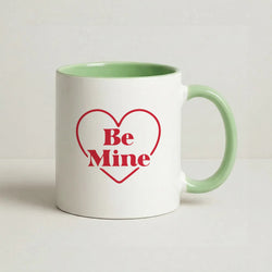 Be Mine Stripey Coffee Green Mug