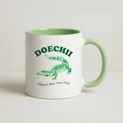 Alligator Bites Never Heal Collage Coffee Green Mug
