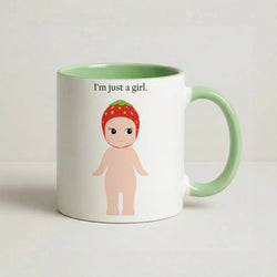 I'm Just A Girl Coffee Green Mug