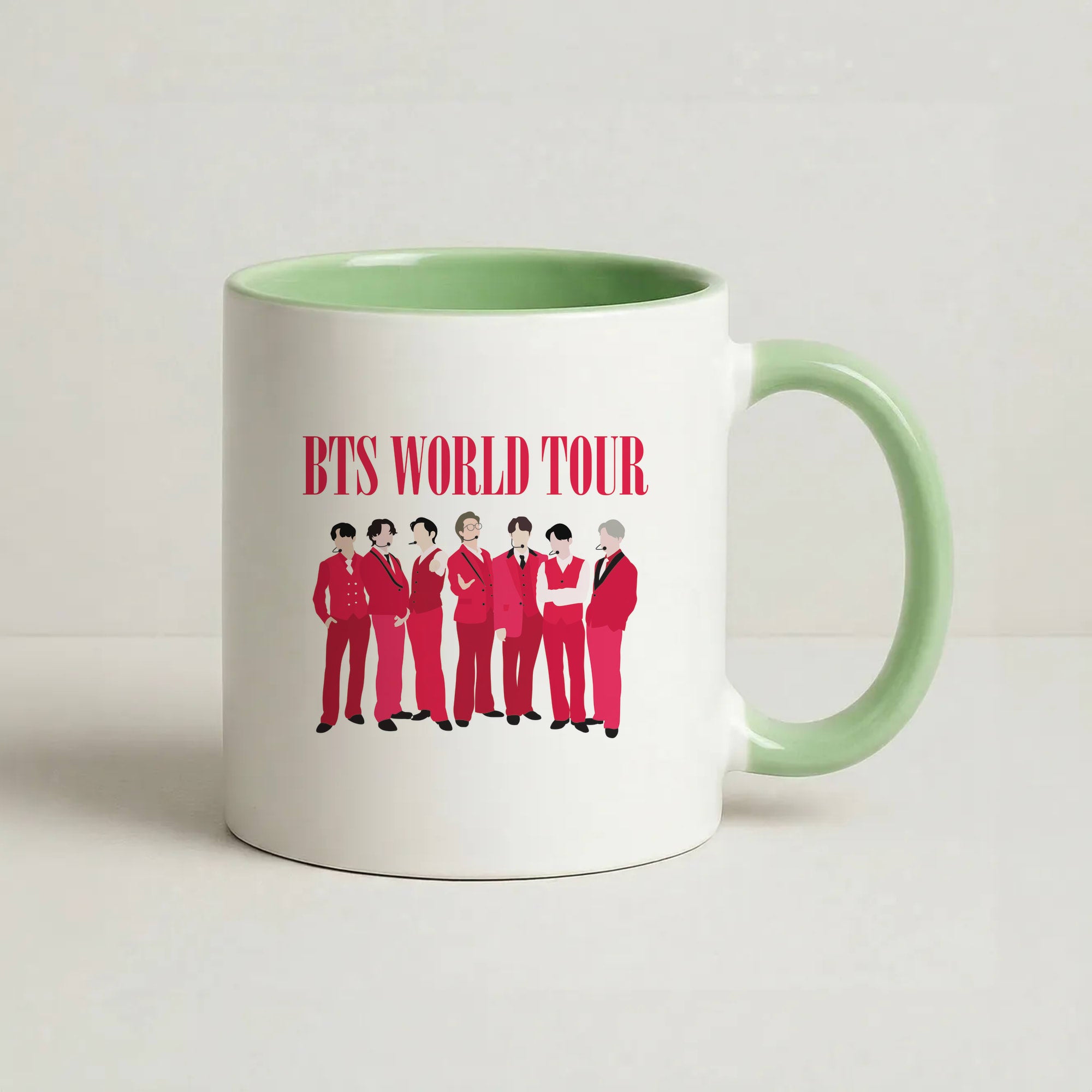 K-Pop Band World Tour 2026 Coffee Green Mug