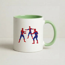 Spider Hero Pointing Meme Coffee Green Mug