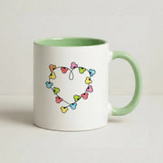 Cartoon Mouse Christmas Fairylights Heart Mug 9