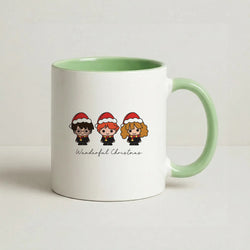 Wizards With Christmas Hats Coffee Green Mug