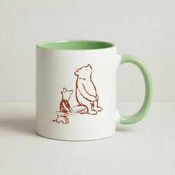 Winnie & Pig Coffee Green Mug
