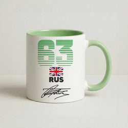 George Russel - F1 Coffee Green Mug