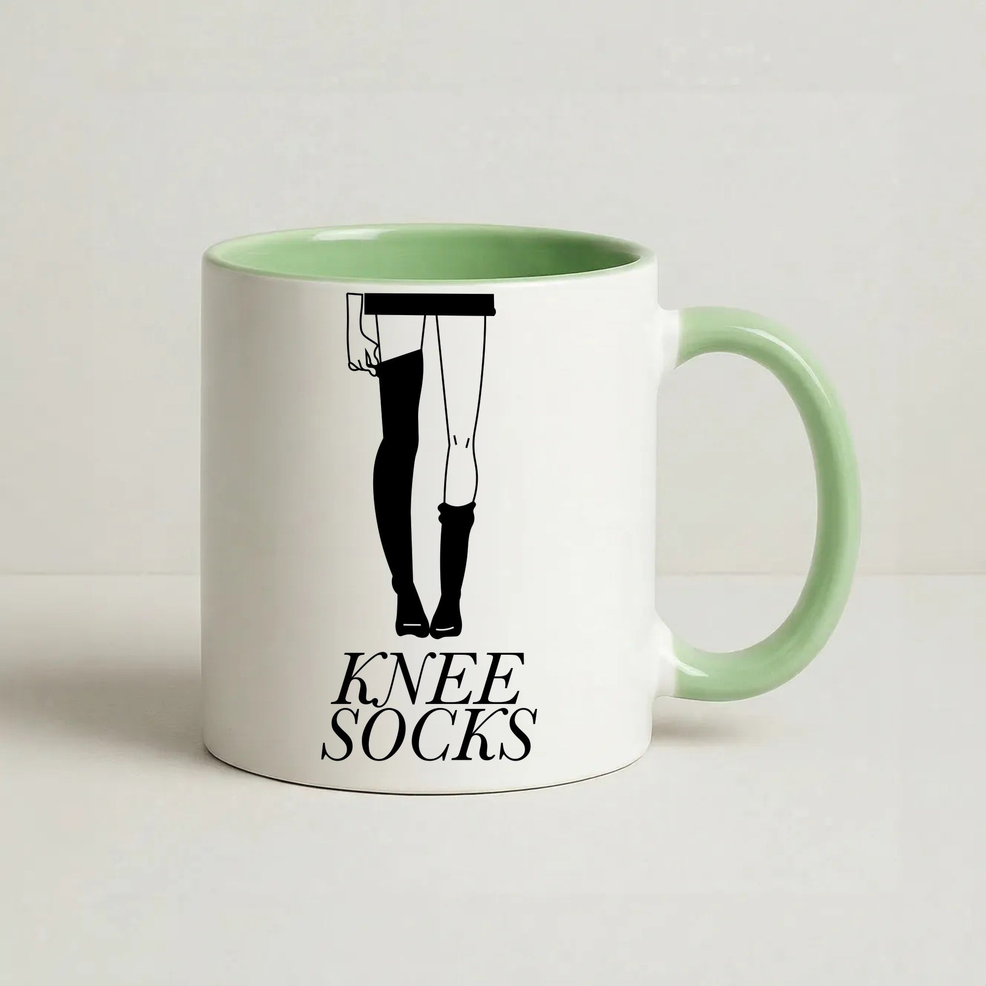 Knee Socks Coffee Green Mug