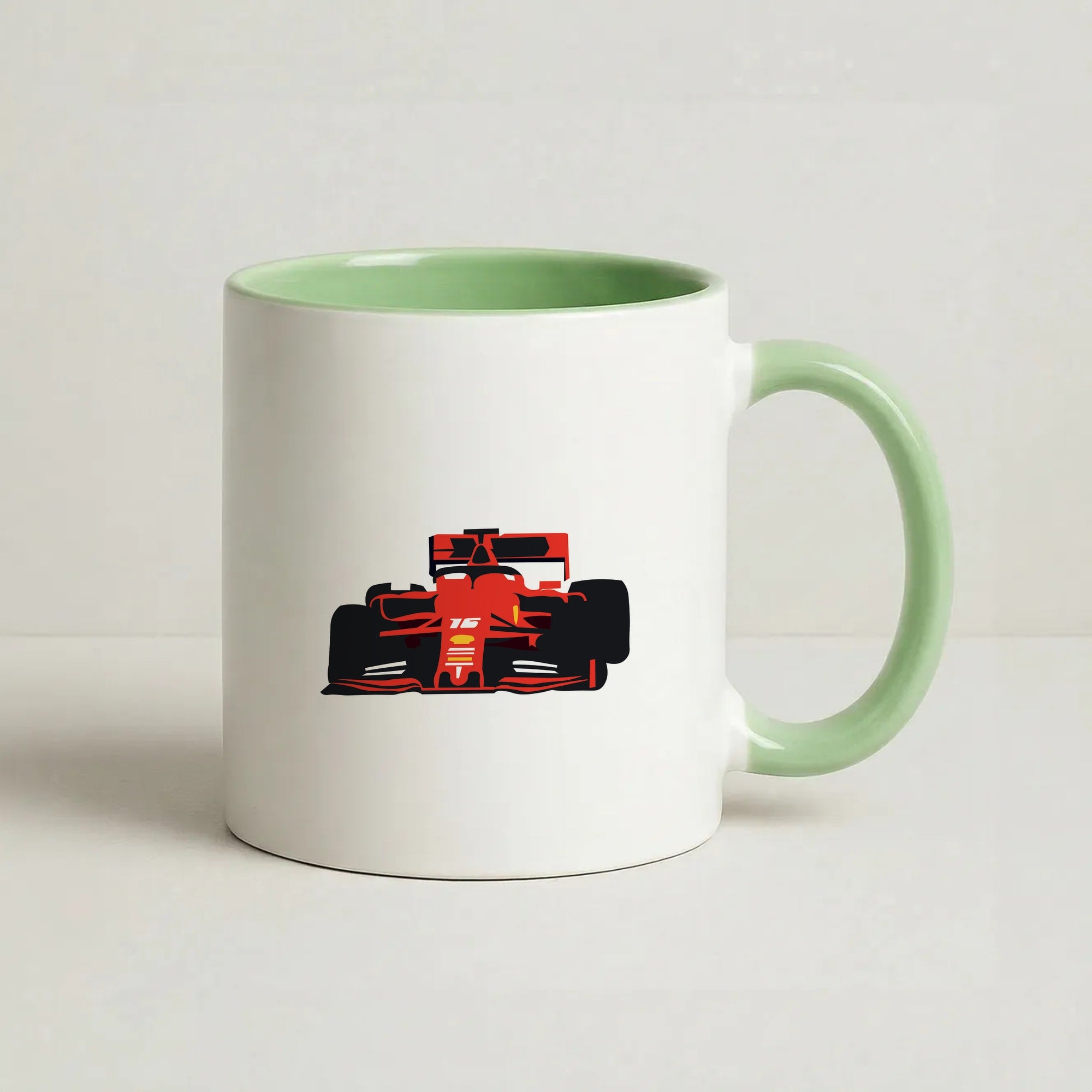 F1 Car  Coffee Green Mug