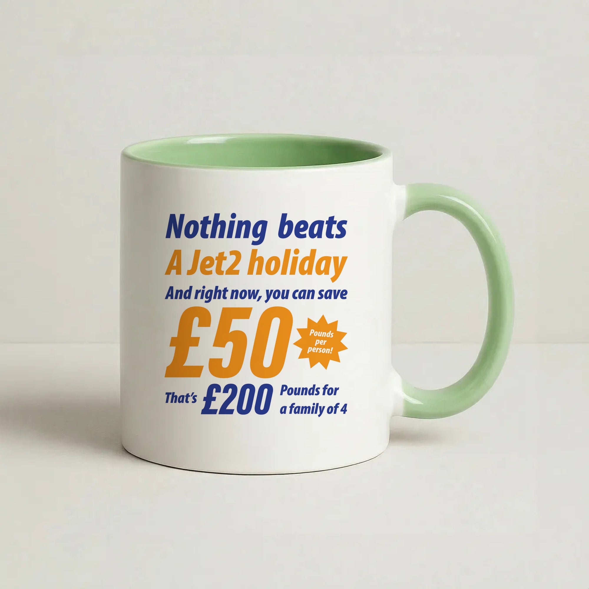 Nothing Beats A Jet Holiday Coffee Green Mug