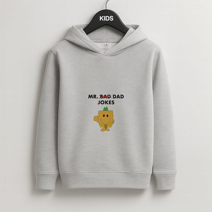 Mr Dad Jokes - Personalised Father's Day Kids Grey Hoodie