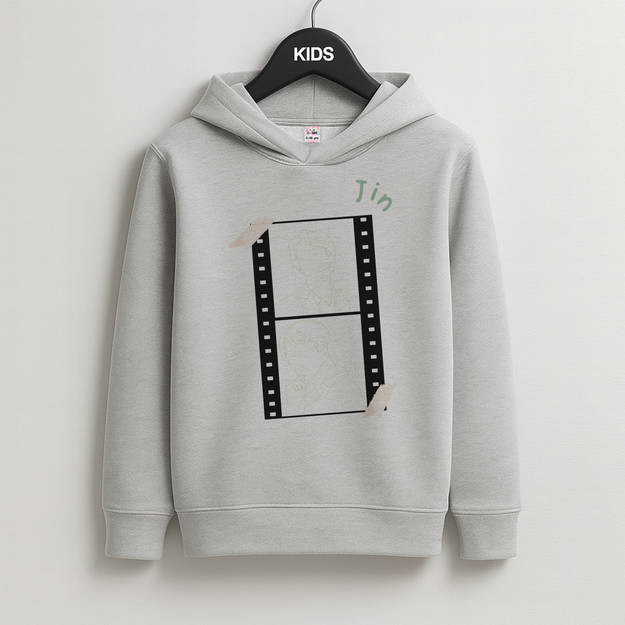 Jin - BTS Kids Grey Hoodie