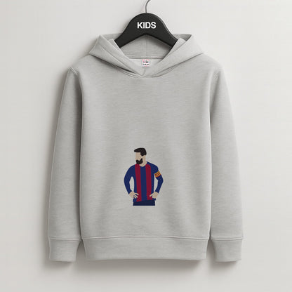 Messi Barca Kids Grey Hoodie