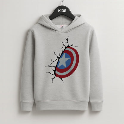 Shield Break Kids Grey Hoodie