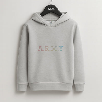 A.R.M.Y - K Pop Kids Grey Hoodie