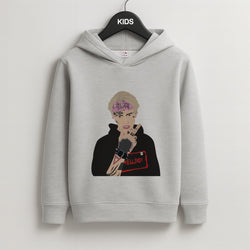 Pink Bandana - Peep Kids Grey Hoodie