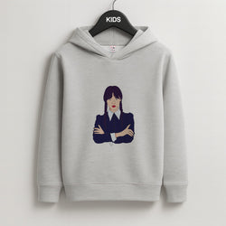 Wednesday Addams Wednesday Kids Grey Hoodie