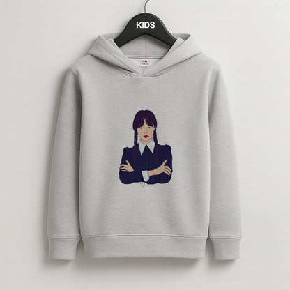 Wednesday Addams Wednesday Kids Grey Hoodie