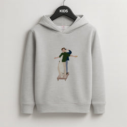 Two Men And A Dog Kids Grey Hoodie