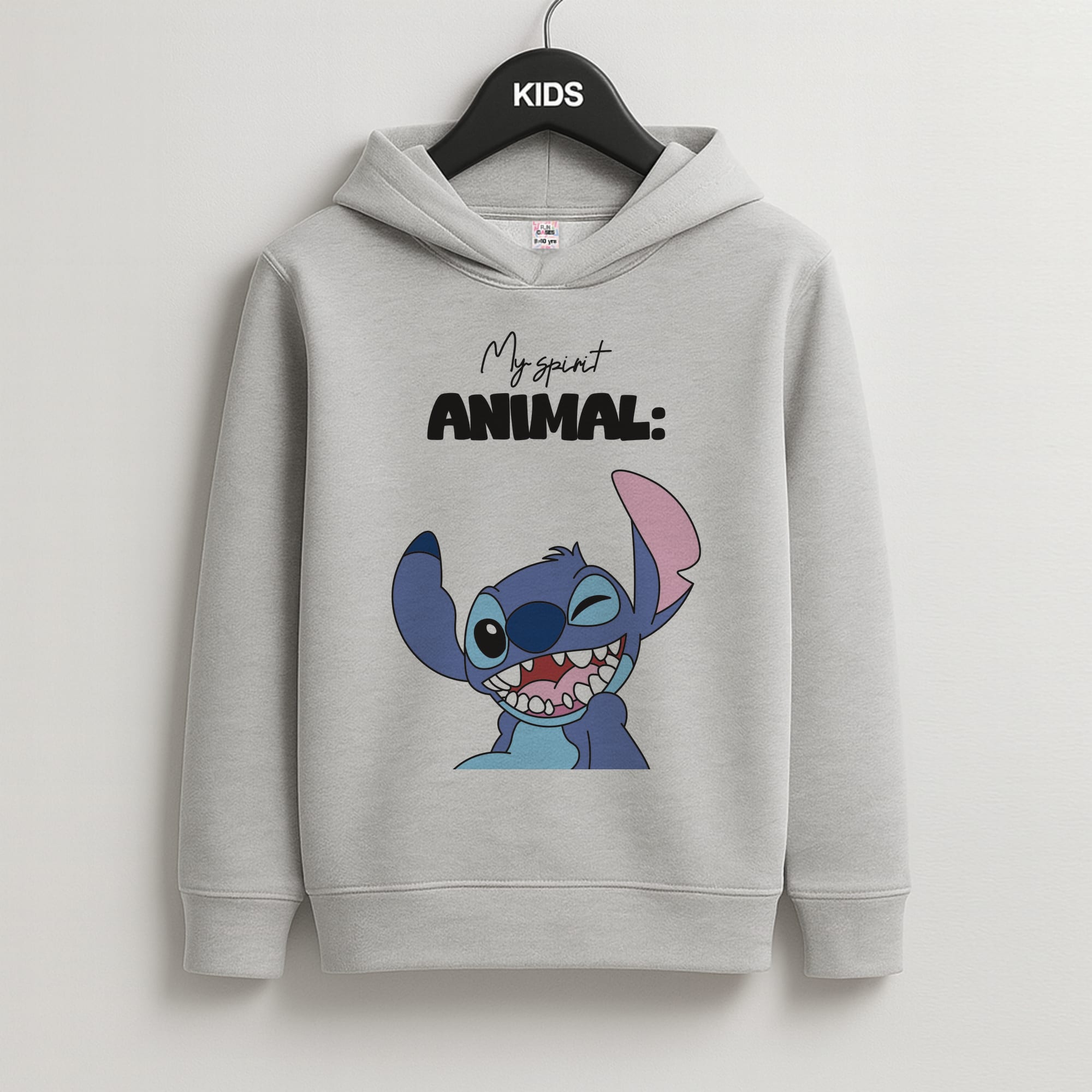 My Sprit Animal Blue Alien Kids Grey Hoodie