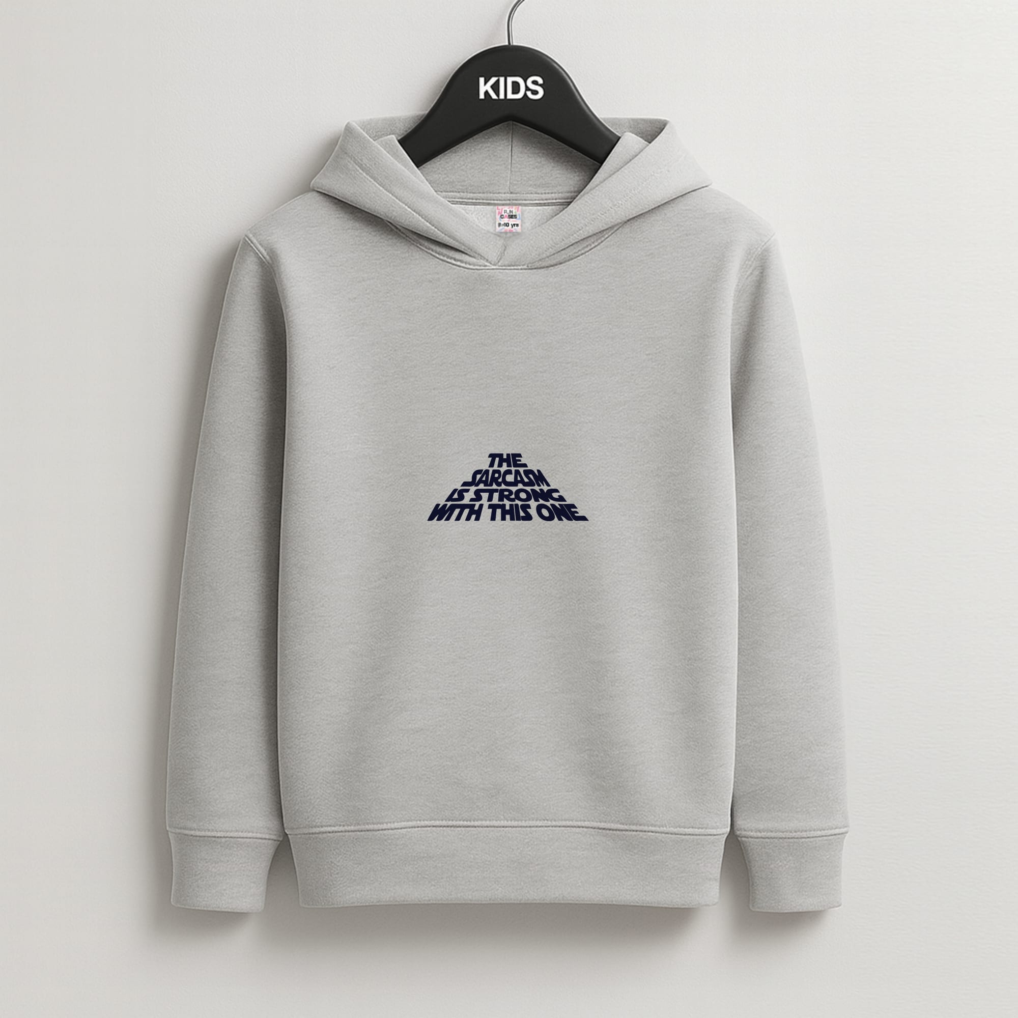 The Sarcasm Is Strong With This One Kids Grey Hoodie