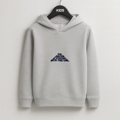 The Sarcasm Is Strong With This One Kids Grey Hoodie