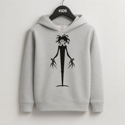 Cartoon - Scissorhands Kids Grey Hoodie
