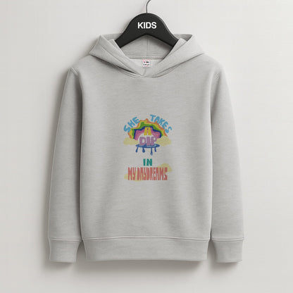 She takes a dip in my daydreams Kids Grey Hoodie