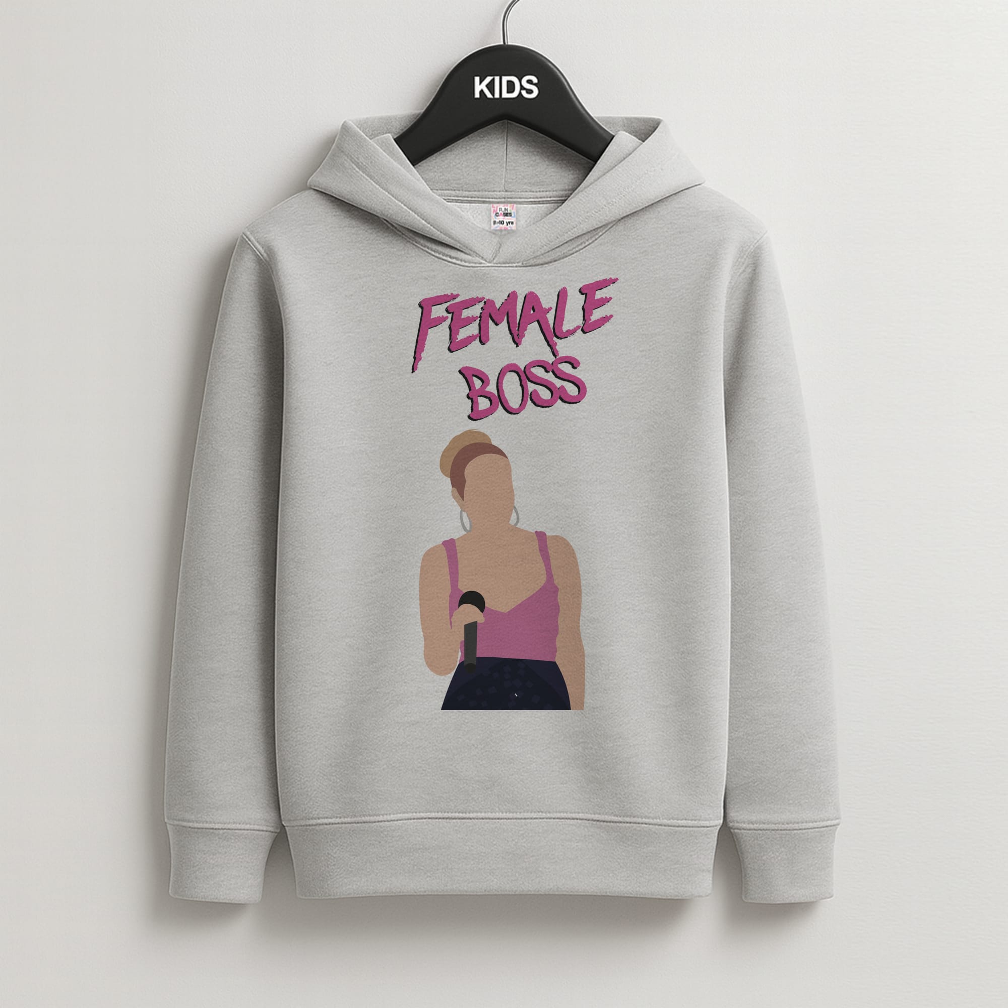 Female Boss - Kids Grey Hoodie