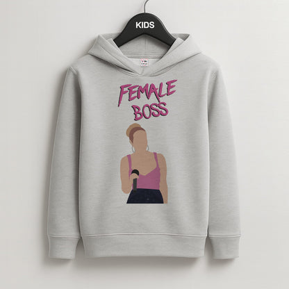 Female Boss - Kids Grey Hoodie