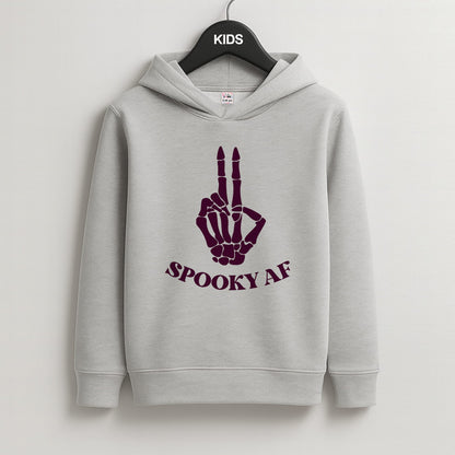 Spooky AF Kids Grey Hoodie