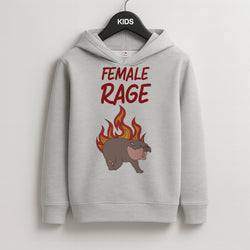 Female Rage Kids Grey Hoodie