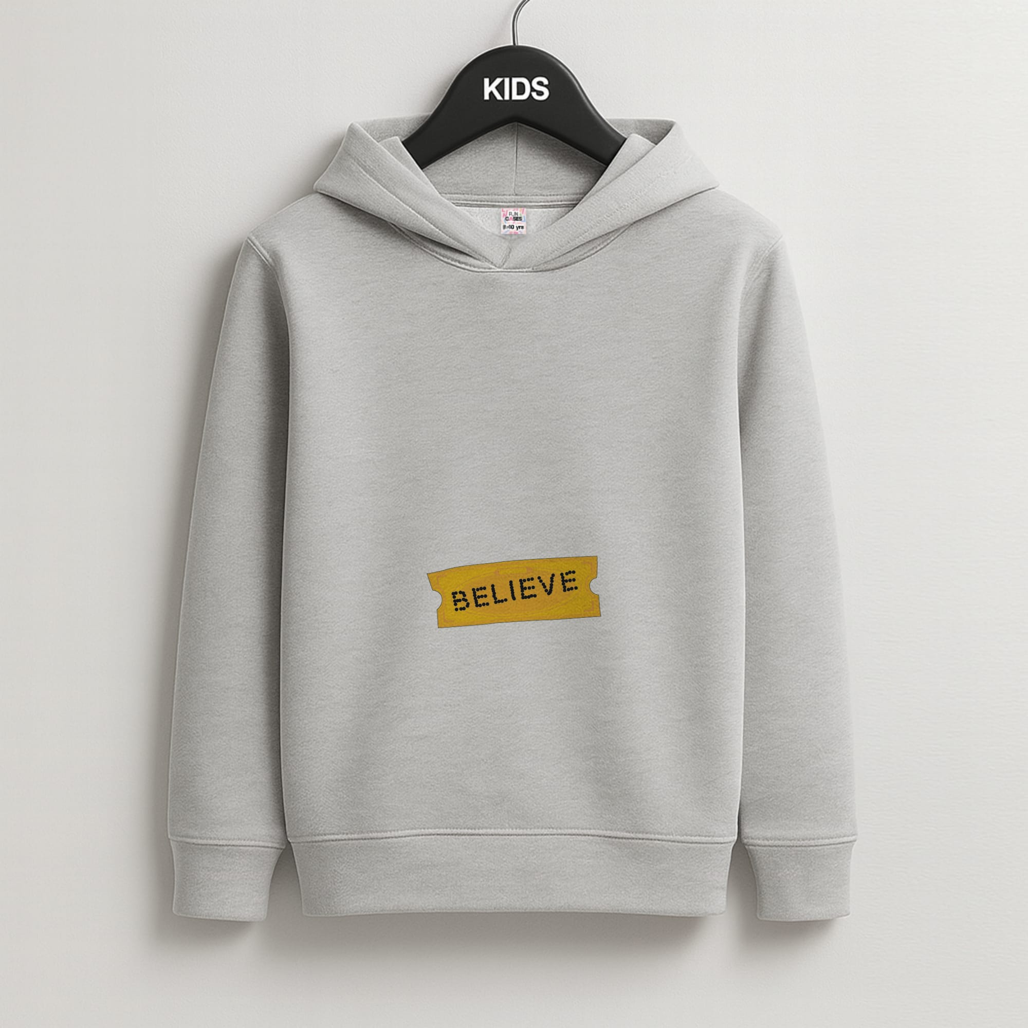 Believe - Polar Christmas Kids Grey Hoodie