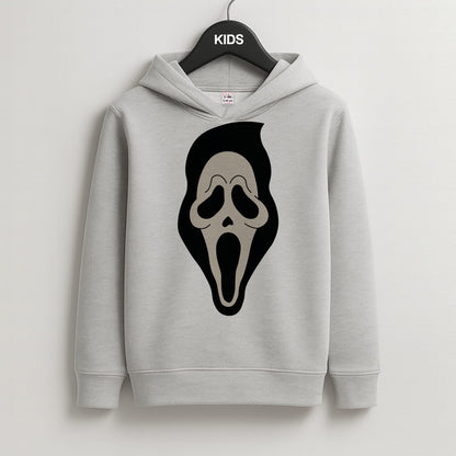 Pink Ghostface Pattern - Scream Kids Grey Hoodie