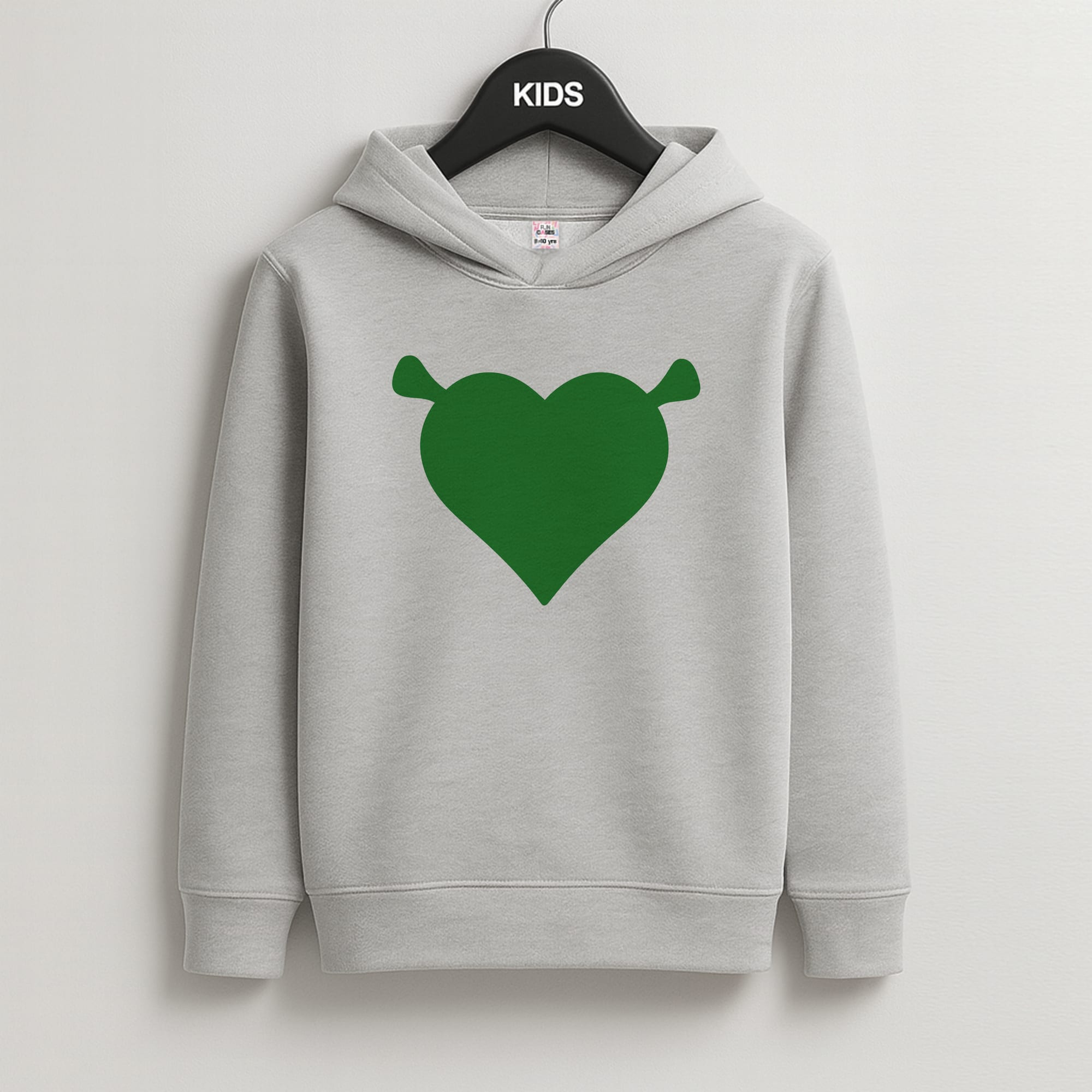 Green Ogre Heart Kids Hoodie