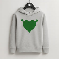 Green Ogre Heart Kids Hoodie