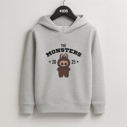 Cute Monster 2025 Biege Kids Grey Hoodie
