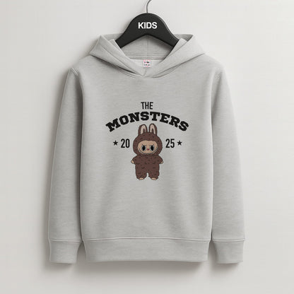 Cute Monster 2025 Biege Kids Grey Hoodie