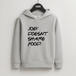 Joey Doesn't Share Food, Black Kids Grey Hoodie
