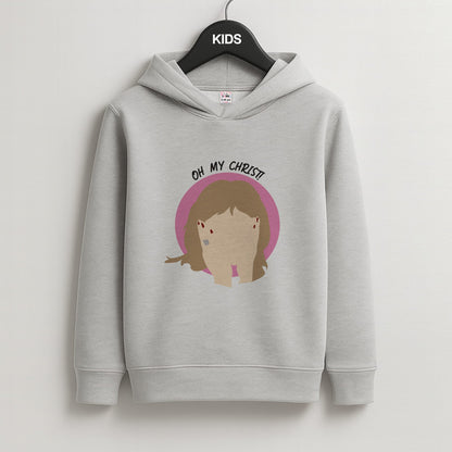 Oh My Christ! Kids Grey Hoodie