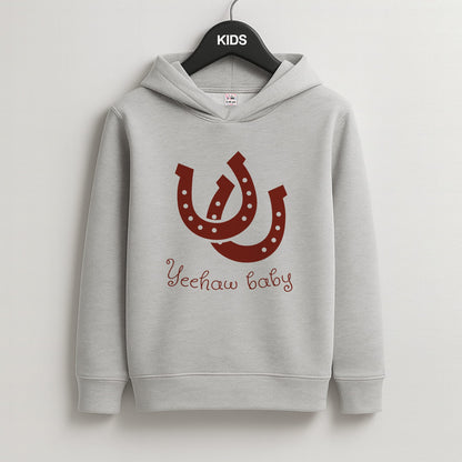 Yee-Haw Baby  Kids Grey Hoodie
