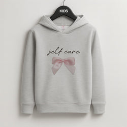 Self Care Kids Grey Hoodie