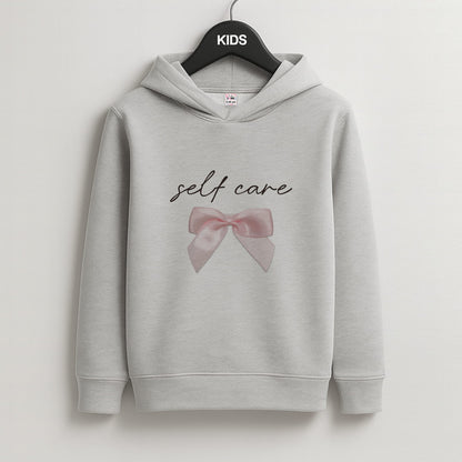 Self Care Kids Grey Hoodie