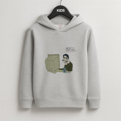 Are You Winning Dad Kids Grey Hoodie