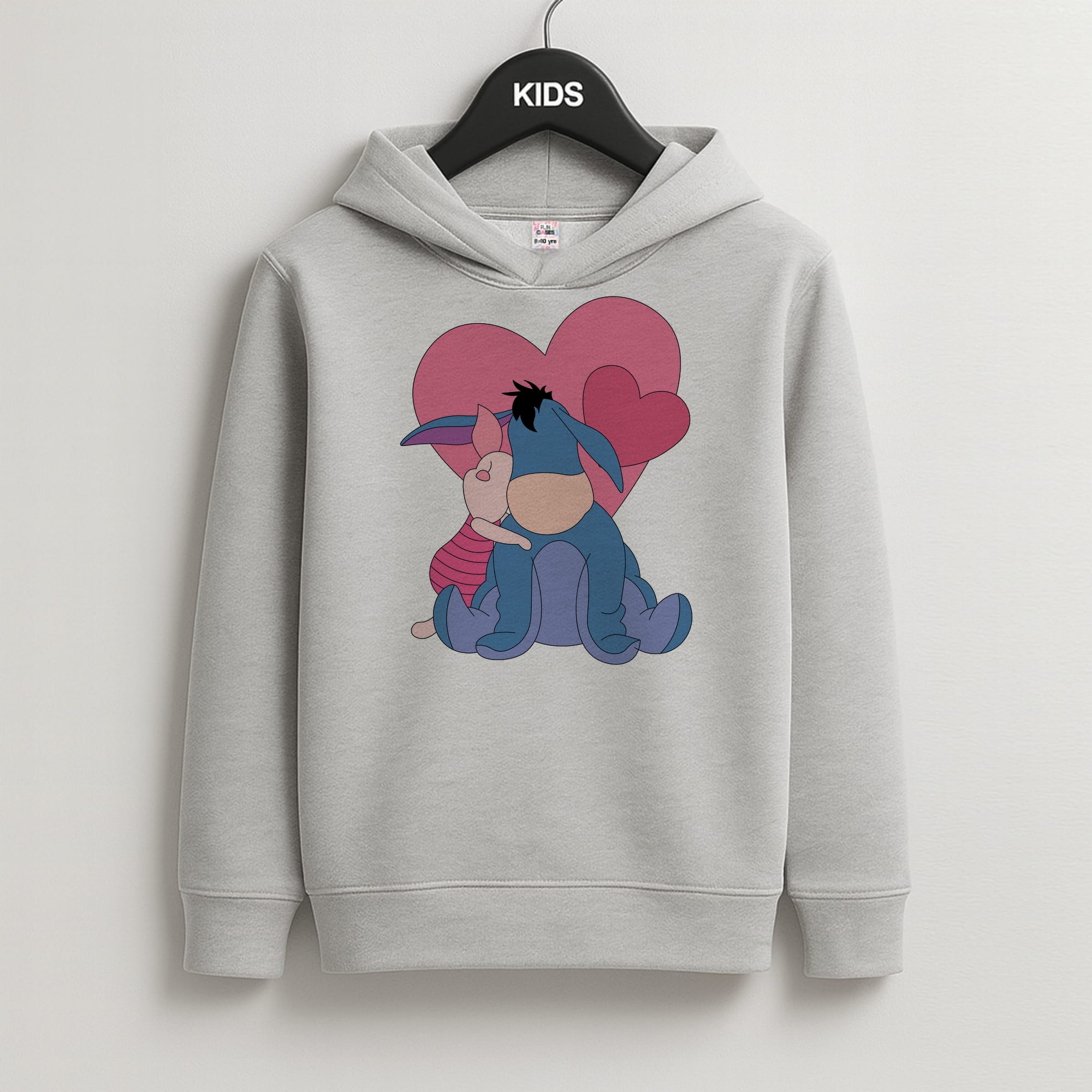 Donkey and Pig Valentine's Kids Hoodie