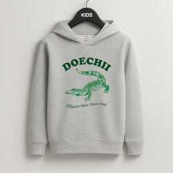 Alligator Bites Never Heal Collage Kids Grey Hoodie