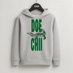 Rapper Alligator Print Kids Grey Hoodie