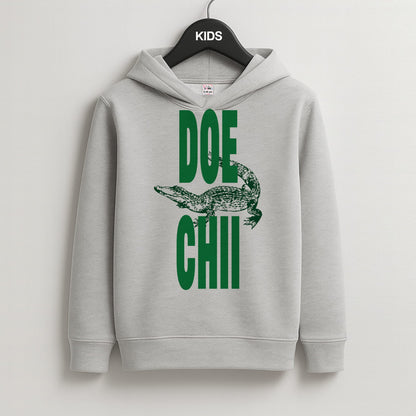 Rapper Alligator Print Kids Grey Hoodie