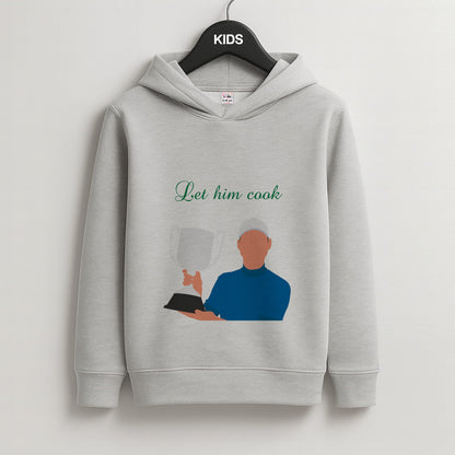 Let Him Cook Kids Grey Hoodie