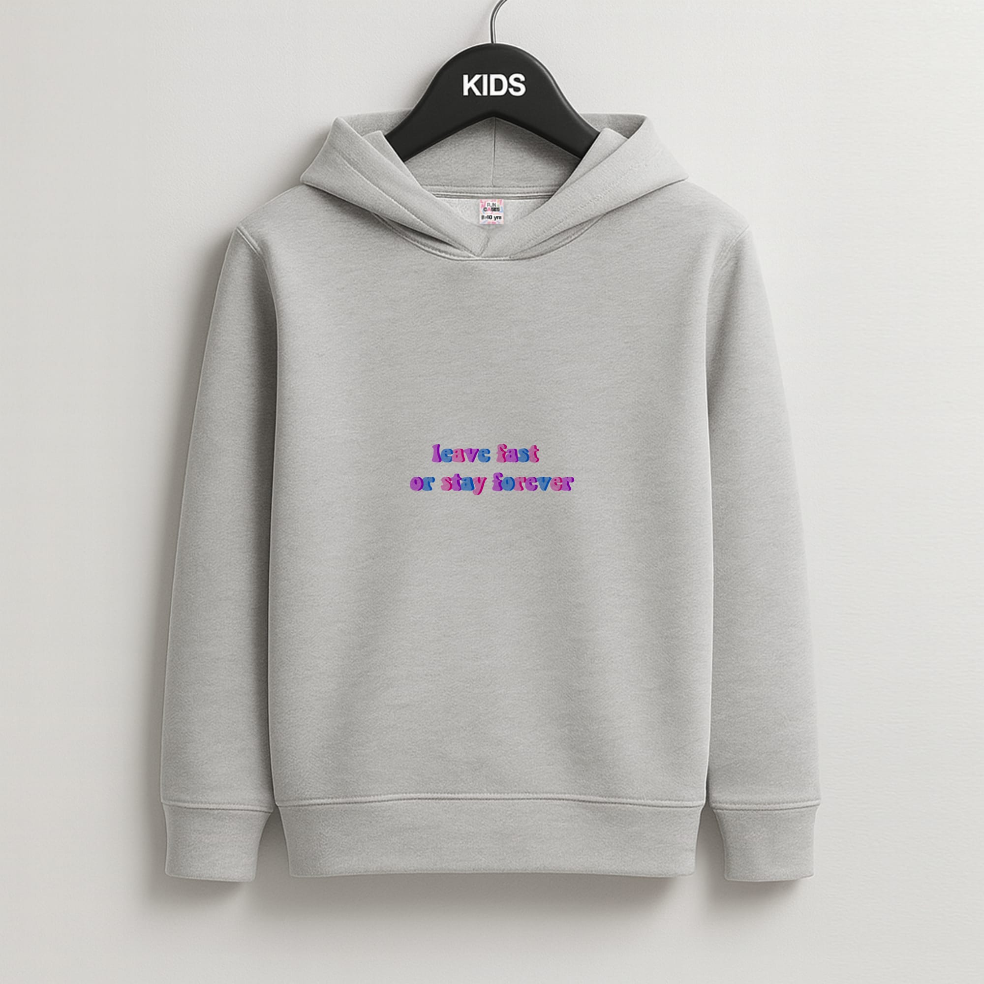 Leave Fast Or Stay Forever - Fender Kids Grey Hoodie