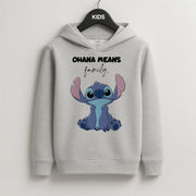 Ohana Means Family Pink Kids Hoodie 2